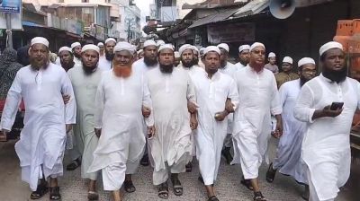 অপূর্ব পালের শাস্তির দাবিতে শিবচরে মিছিল-সমাবেশ
