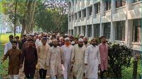গাজীপুরে মাদ্রাসা ছাত্রী ধর্ষণের বিচারের দাবিতে ইবিতে বিক্ষোভ