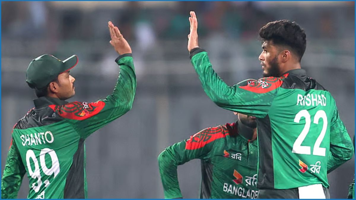 রিশাদের  ঘূর্ণিতে ৭৪ রানের বড় জয় বাংলাদেশের