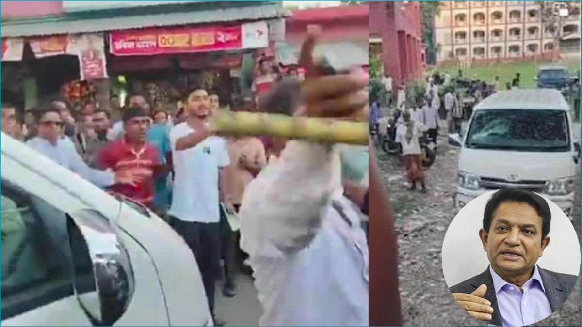 ফরিদপুরে এ কে আজাদের গণসংযোগে যুবদলের হামলা, গাড়ি ভাঙচুর