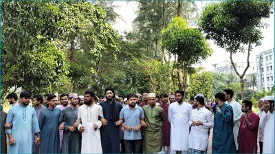 ইসকন নিষিদ্ধের দাবিতে গোবিপ্রবি শিক্ষার্থীদের বিক্ষোভ