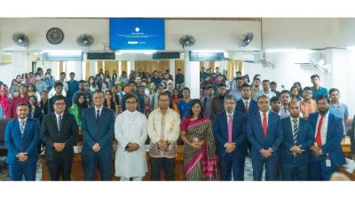 মিডল্যান্ড ব্যাংক ও জাহাঙ্গীরনগর বিশ্ববিদ্যালয়ের কমিউনিক-আইবিএ’র যৌথ সেমিনার: আর্থিক সচেতনতা