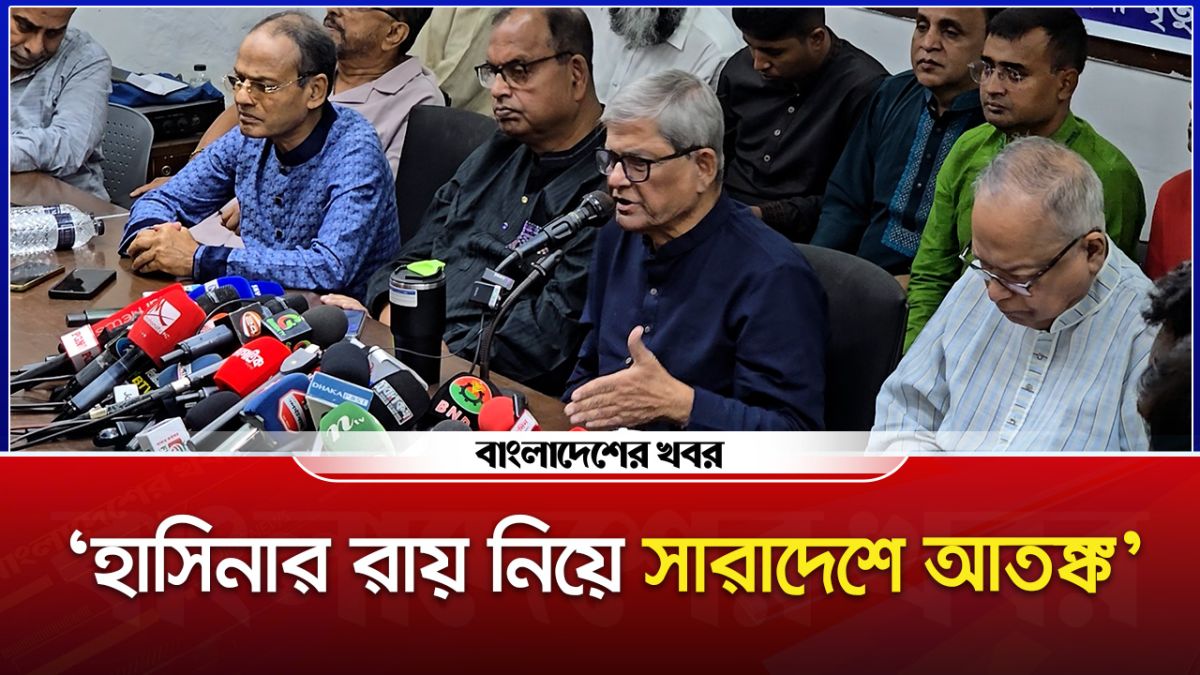 হাসিনার রায় ঘিরে একটি মহল নৈরাজ্যের পাঁয়তারা করছে : মির্জা ফখরুল