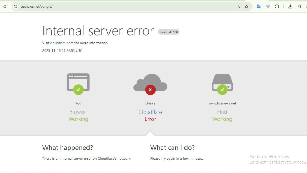 বিশ্বের বিভিন্ন ‘ওয়েবসাইট অচল’, কারণ জানা গেল