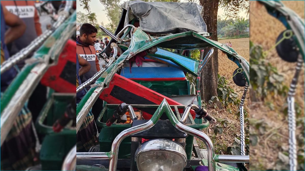 ট্রাক-অটোরিকশা সংঘর্ষে একই পরিবারের নিহত ২, আহত ৪
