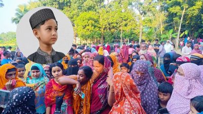 নিখোঁজের দুই ঘণ্টা পর বাগানে মিলল ৭ বছরের শিশুর মরদেহ