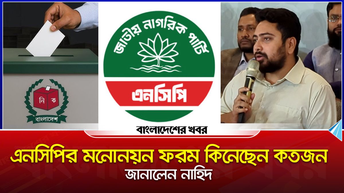 এনসিপির মনোনয়ন ফরম কিনেছেন কতজন, জানালেন নাহিদ