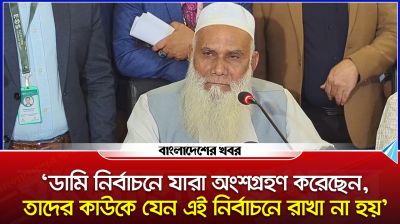ডামি নির্বাচনে যারা অংশগ্রহণ করেছেন, তাদের কাউকে যেন এই নির্বাচনে রাখা না হয় আবদুর রব ইউসুফী