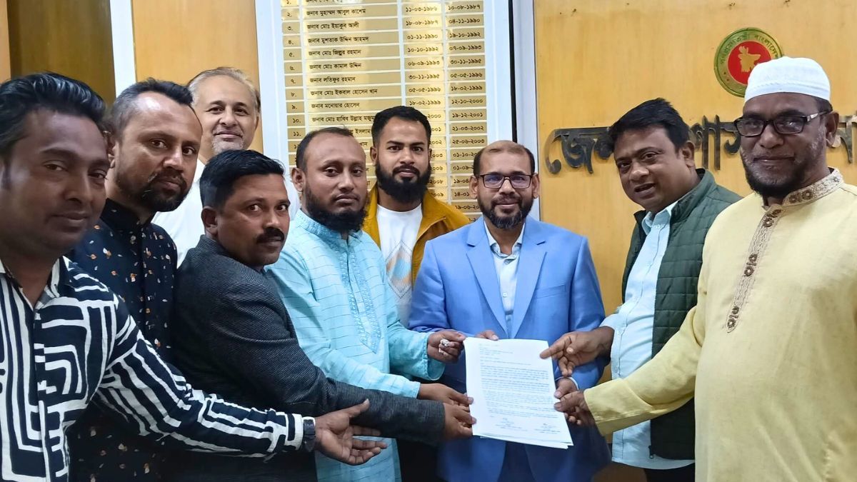 তাহিরপুরে টিটিসি বাতিলের প্রতিবাদে স্মারকলিপি