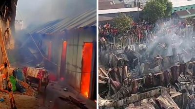 কালিয়াকৈরে কলোনিতে আগুন, ৮০ কক্ষ পুড়ে ছাই