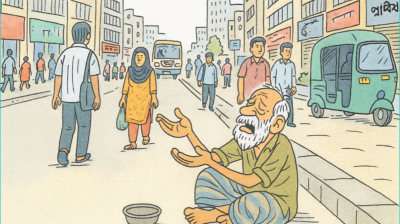 রাজধানীতে বাড়ছে ভিক্ষুক, অর্থনৈতিক চাপে রাস্তায় নামছেন অনেকে