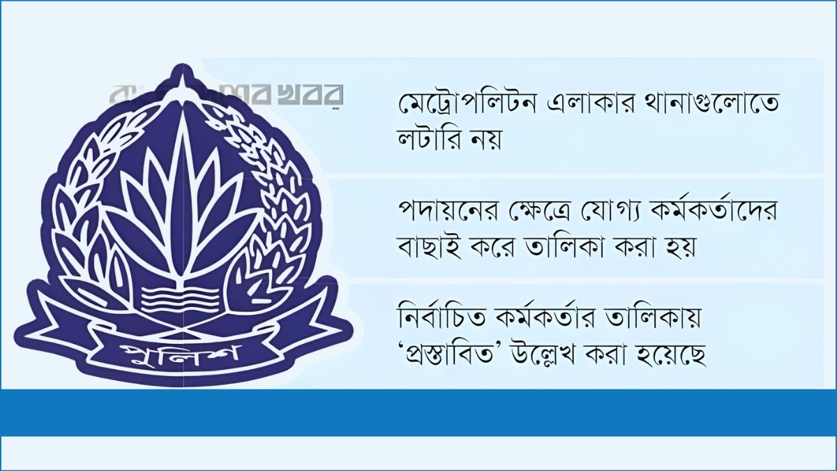 লটারিতে ৫২৭টি থানায় ওসি পদায়ন