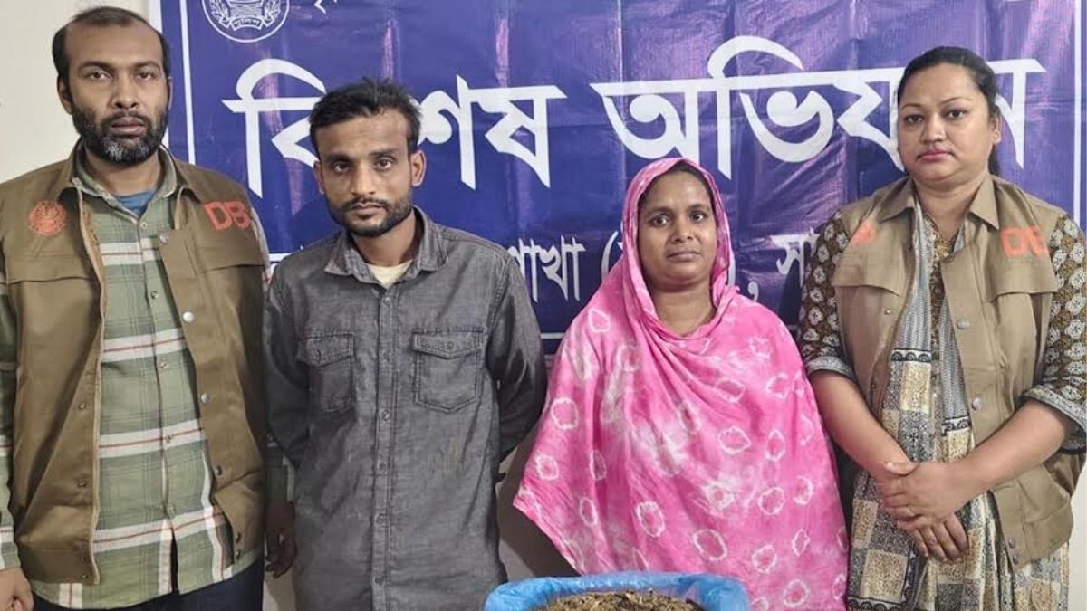 আশুলিয়ায় নারীসহ ২ মাদক কারবারি গ্রেপ্তার