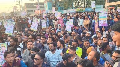 সিংড়ায় বিএনপি প্রার্থীর মনোনয়ন বাতিলের দাবিতে মহাসড়ক অবরোধ