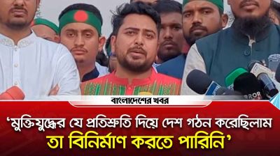 মুক্তিযুদ্ধের যে প্রতিশ্রুতি দিয়ে দেশ গঠন করেছিলাম, তা বিনির্মাণ করতে পারিনি : নাহিদ