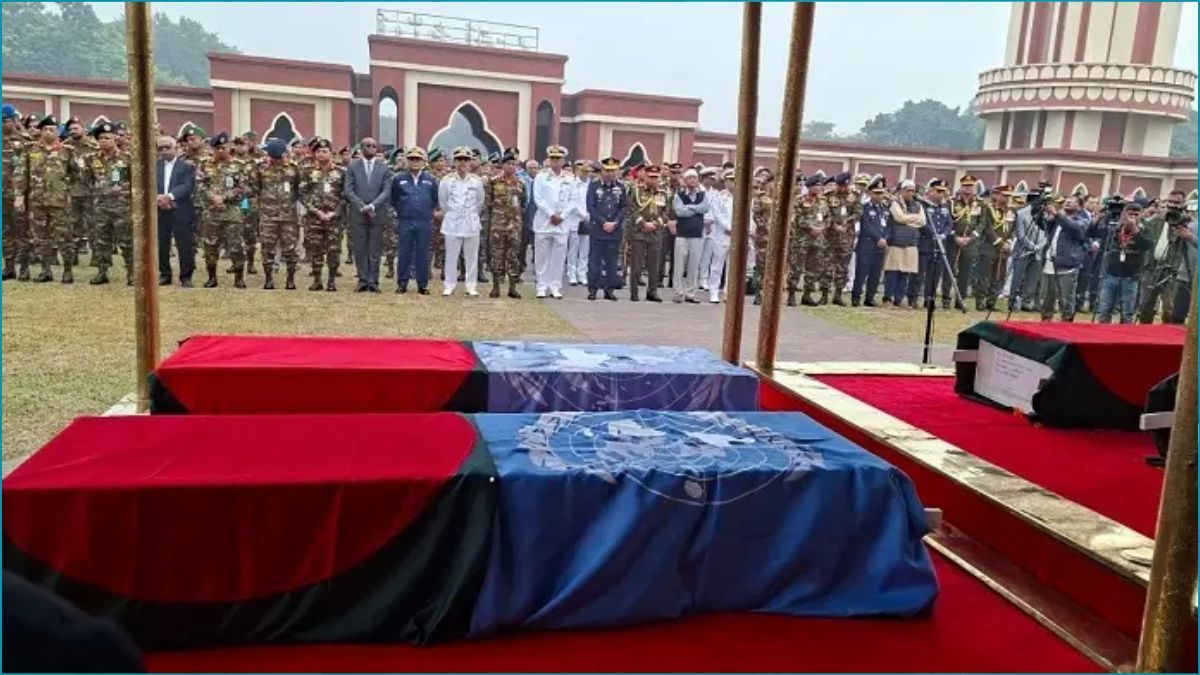 সুদানে নিহত ৬ বাংলাদেশি শান্তিরক্ষীর জানাজা সম্পন্ন