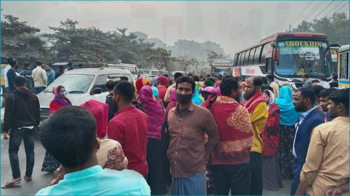 ভালুকায় ঢাকা-ময়মনসিংহ মহাসড়ক অবরোধ