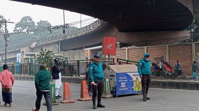 রাজধানীর সড়কে নিরাপত্তা জোরদার, কয়েকটি সড়ক বন্ধ