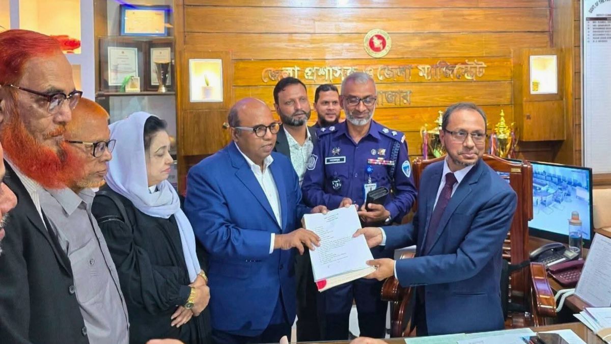 কক্সবাজার-৩ আসনে বিএনপি প্রার্থী কাজলের মনোনয়ন দাখিল