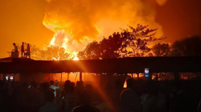 টেকনাফে রোহিঙ্গা আশ্রয়শিবিরে আগুন