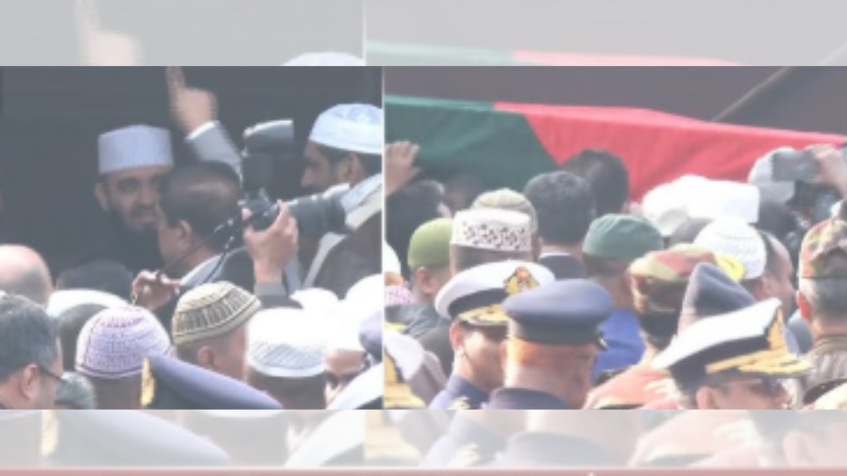 খালেদা জিয়ার কফিন কাঁধে তুলে নিলেন মিজানুর রহমান আজহারী