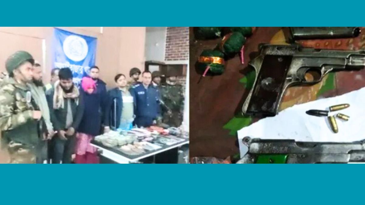 নারায়ণগঞ্জে যৌথবাহিনীর অভিযানে অস্ত্র-ইয়াবাসহ আটক ৪