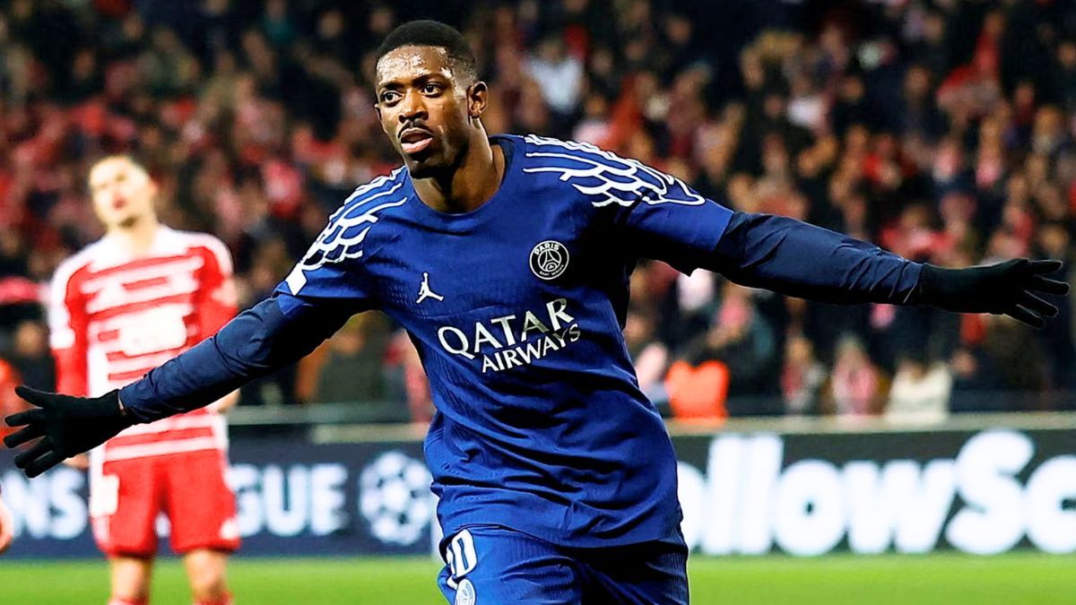 দেম্বেলের জোড়া গোলে লিগ ওয়ানে শীর্ষে ফিরল পিএসজি