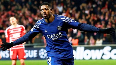 দেম্বেলের জোড়া গোলে লিগ ওয়ানে শীর্ষে ফিরল পিএসজি