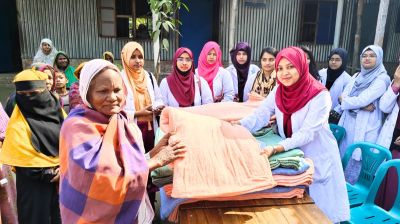 উত্তরাঞ্চলে শীতার্তদের পাশে দাঁড়াল রংপুর মেডিকেল কলেজের শিক্ষার্থীরা