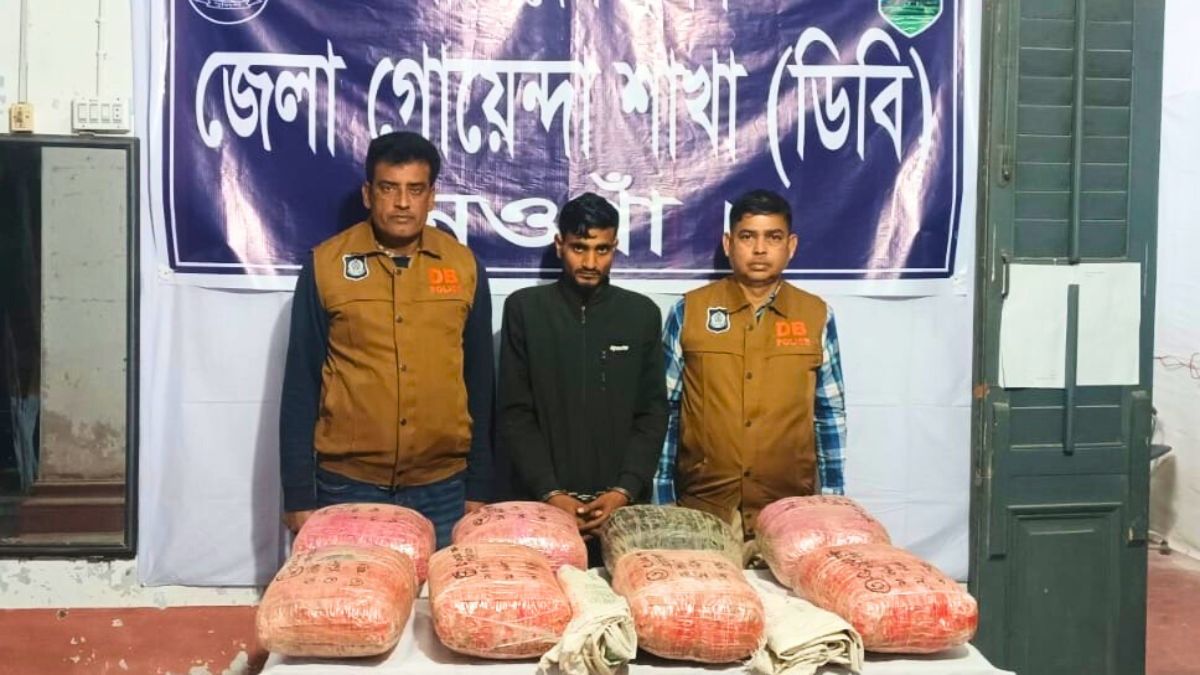 নওগাঁয় পিকআপ থেকে ৪২ কেজি গাঁজা উদ্ধার, চালক আটক