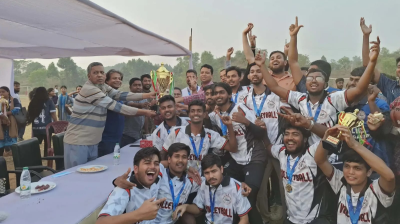 কুবিতে আন্তঃবিভাগ ভলিবলে চ্যাম্পিয়ন লোক প্রশাসন ও বাংলা বিভাগ