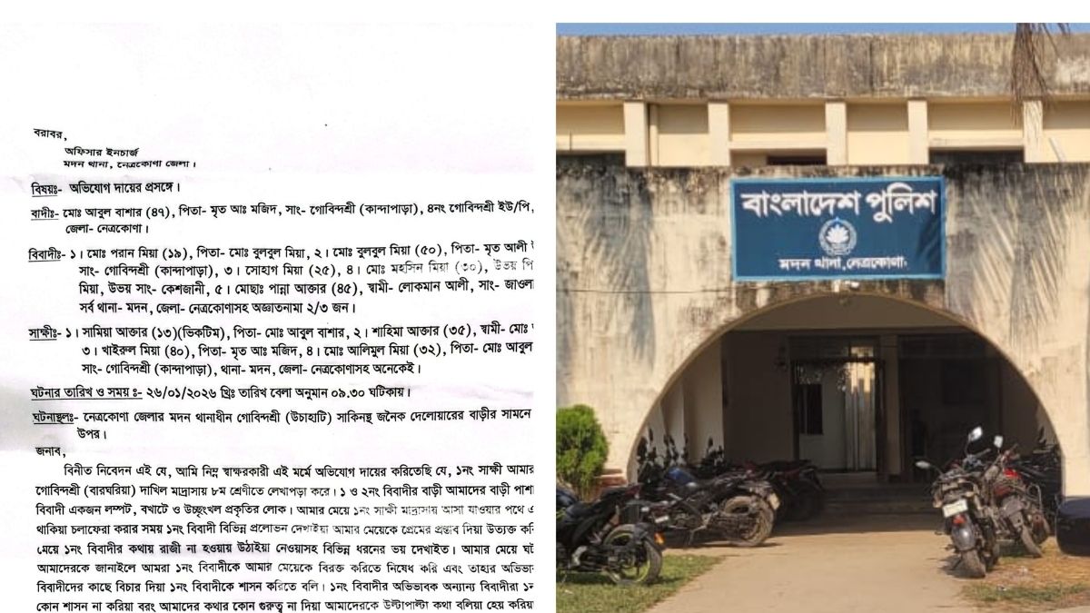 মদনে মাদ্রাসা ছাত্রীকে অপহরণ