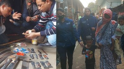 বগুড়ায় দুই পক্ষের সংঘর্ষ : দেশীয় অস্ত্র ও মাদকসহ নারী গ্রেপ্তার