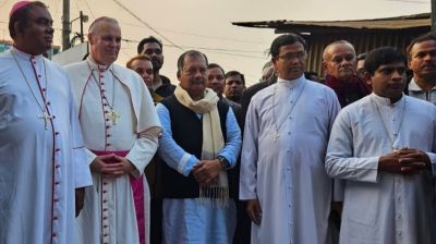 গৌরনদী ক্যাথলিক চার্চ পরিদর্শনে ভ্যাটিকান সিটির রাষ্ট্রদূত