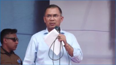 বরিশাল বেলস পার্কে জনসভায় যোগ দিয়েছেন তারেক রহমান