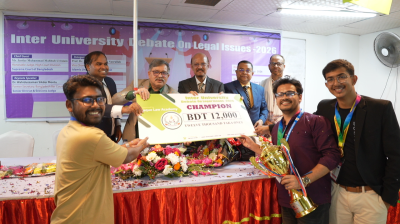রাজধানীতে হক ল' একাডেমির লিগ্যাল ইস্যু নিয়ে বিতর্ক প্রতিযোগিতা, চ্যাম্পিয়ন গোবিপ্রবি