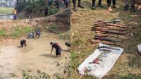 কুমিল্লায় পুকুর সেঁচে পিস্তল-বন্দুক উদ্ধার