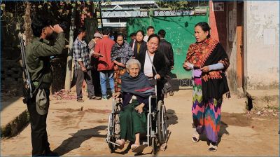 সারা দেশের ন্যায় বান্দরবানেও শান্তিপূর্ণভাবে ভোটগ্রহণ চলছে