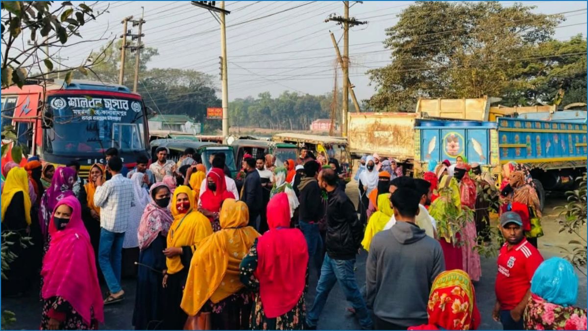 ভালুকায় ঢাকা-ময়মনসিংহ মহাসড়ক অবরোধ