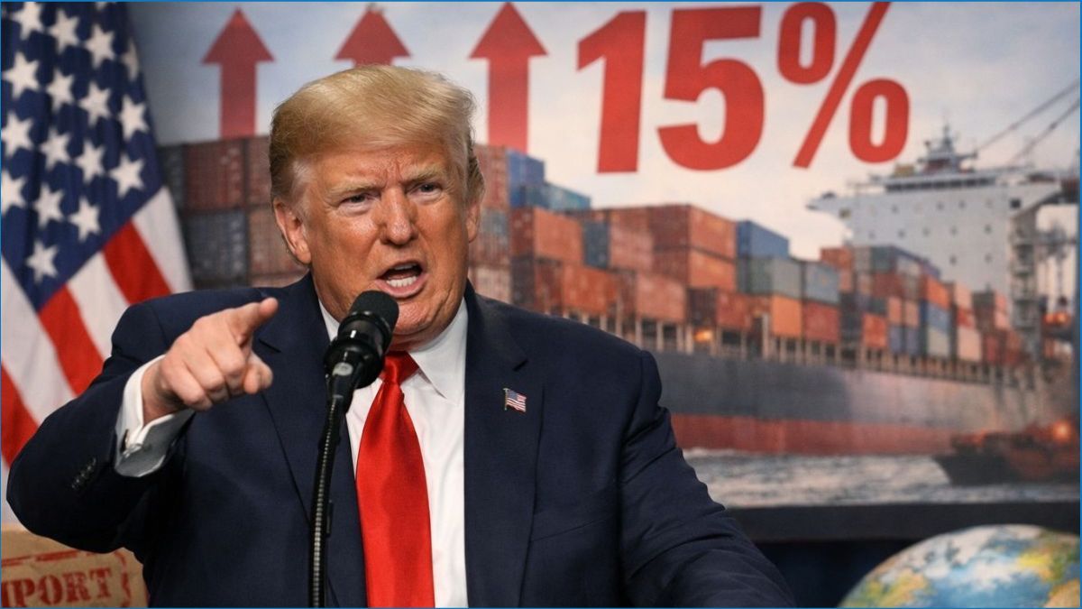 শুল্ক ১০ থেকে বাড়িয়ে ১৫ শতাংশ করার ঘোষণা ট্রাম্পের