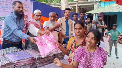 ১৮ গ্রামের অসহায় পরিবার পেল প্রবাসী যুবকের ‘ঈদ উপহার’