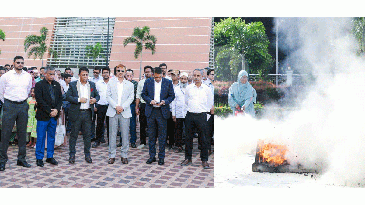 বেবিচক সদরদপ্তর ও শাহজালালে অগ্নিনির্বাপণ প্রশিক্ষণ মহড়া