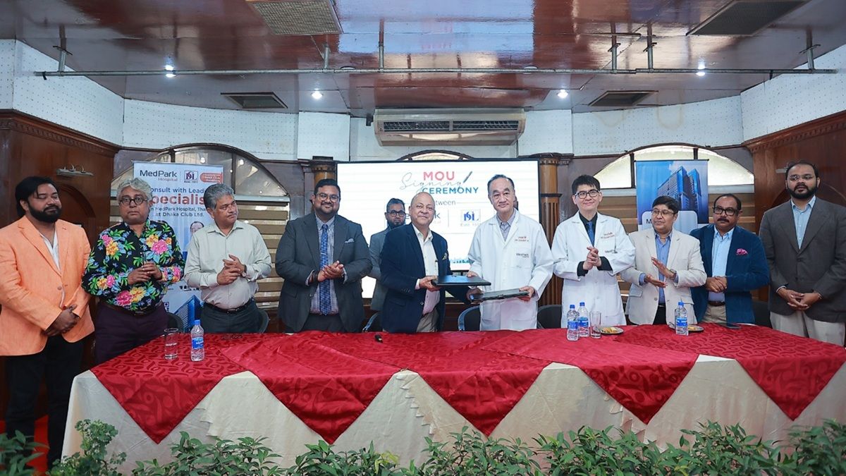 ঢাকা ক্লাব-মেডপার্ক হাসপাতাল থাইল্যান্ডের মধ্যে সমঝোতা স্মারক সই